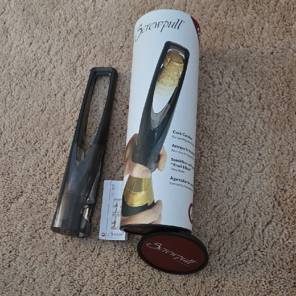 Screwpull Cork Catcher For Sparkling Wine Bottles